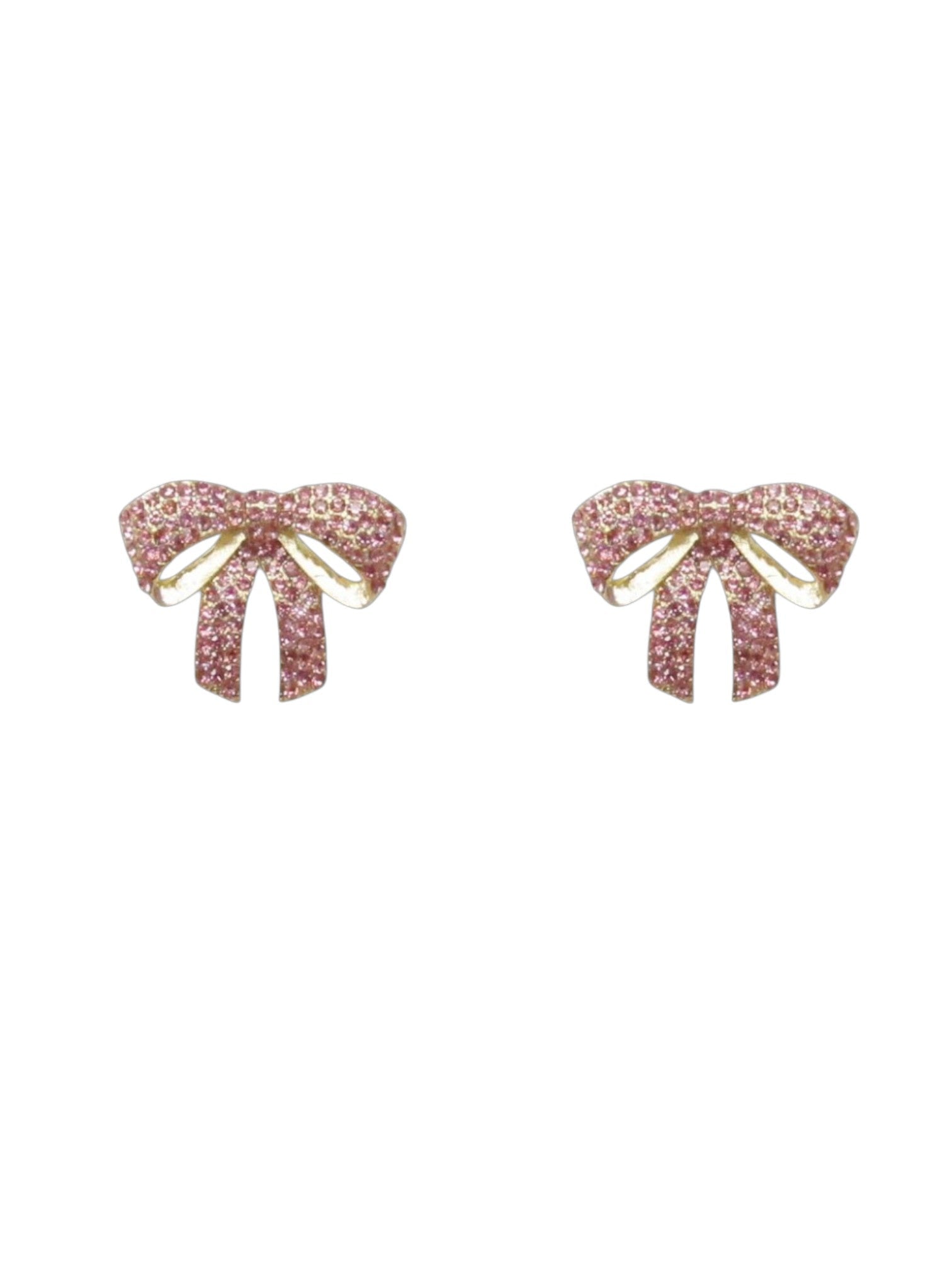 Rhinestone Ribbon Bow Earrings - UntamedEgo LLC.