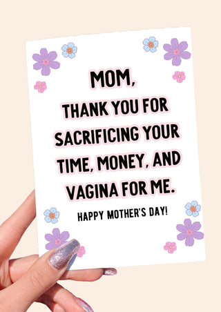 Sacrifices Mother's Day Card