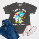 Save A Deer Hunt A Pedophile Youth Kids Exclusive Tee - UntamedEgo LLC.
