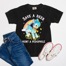 Save A Deer Hunt A Pedophile Youth Kids Exclusive Tee - UntamedEgo LLC.