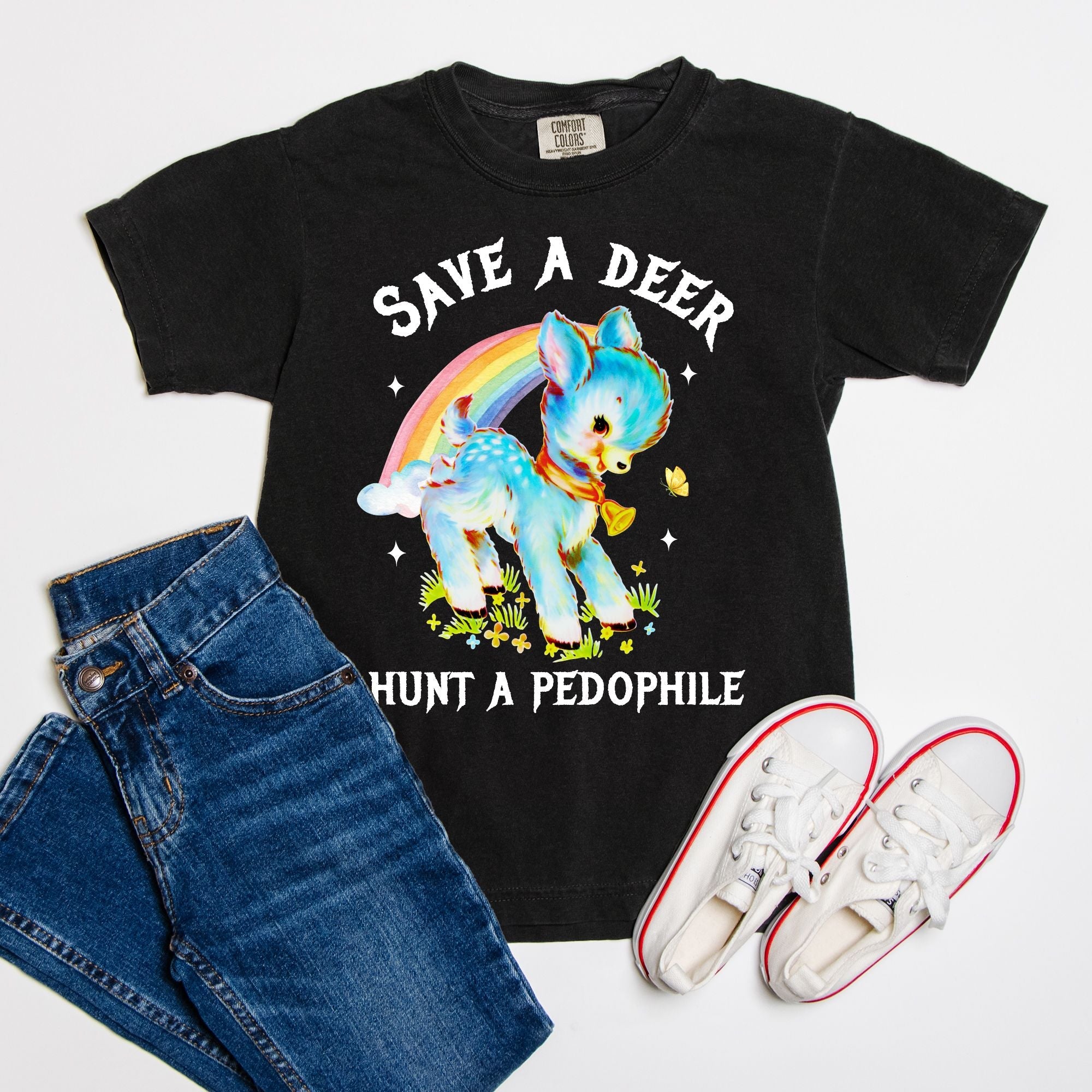 Save A Deer Hunt A Pedophile Youth Kids Exclusive Tee - UntamedEgo LLC.