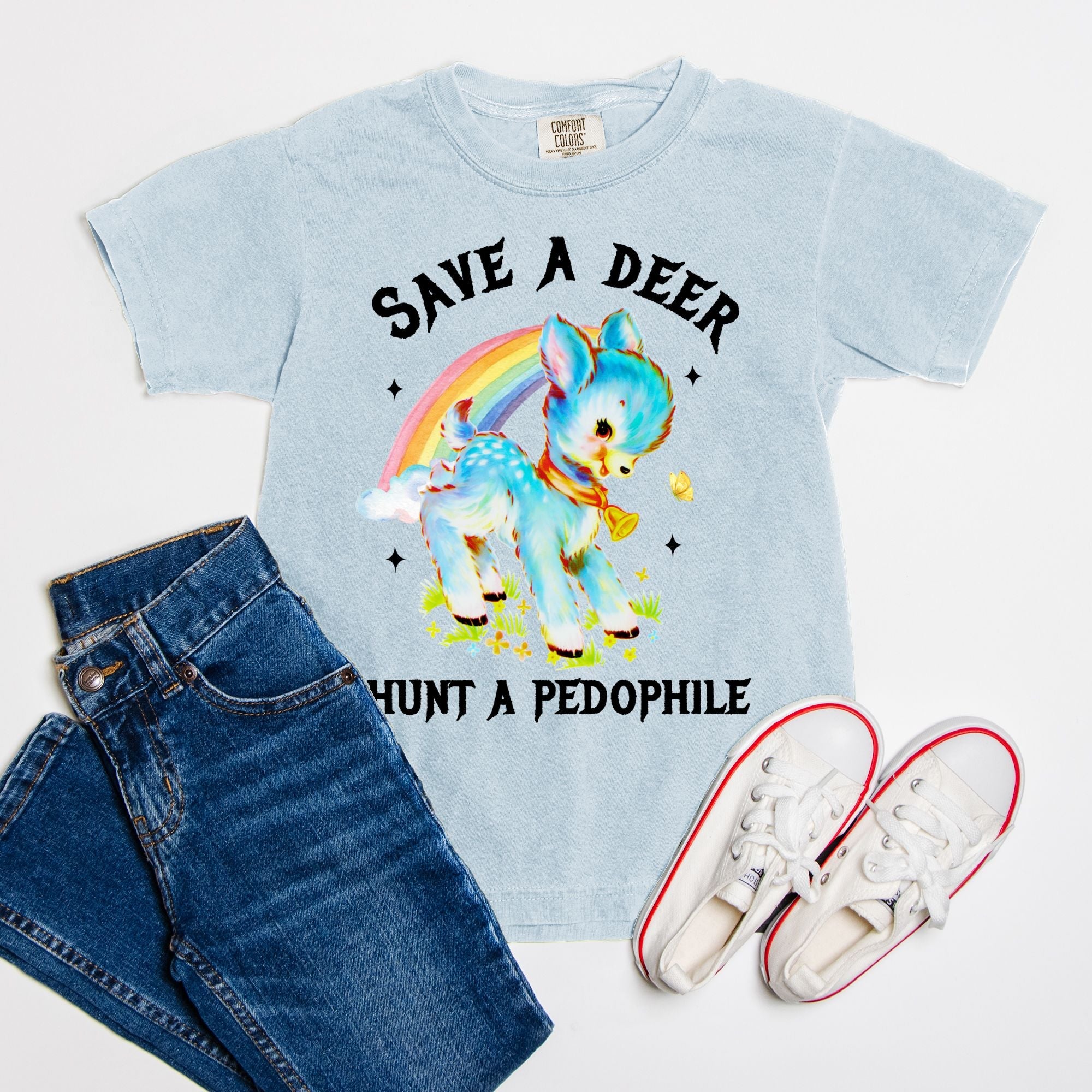 Save A Deer Hunt A Pedophile Youth Kids Exclusive Tee - UntamedEgo LLC.