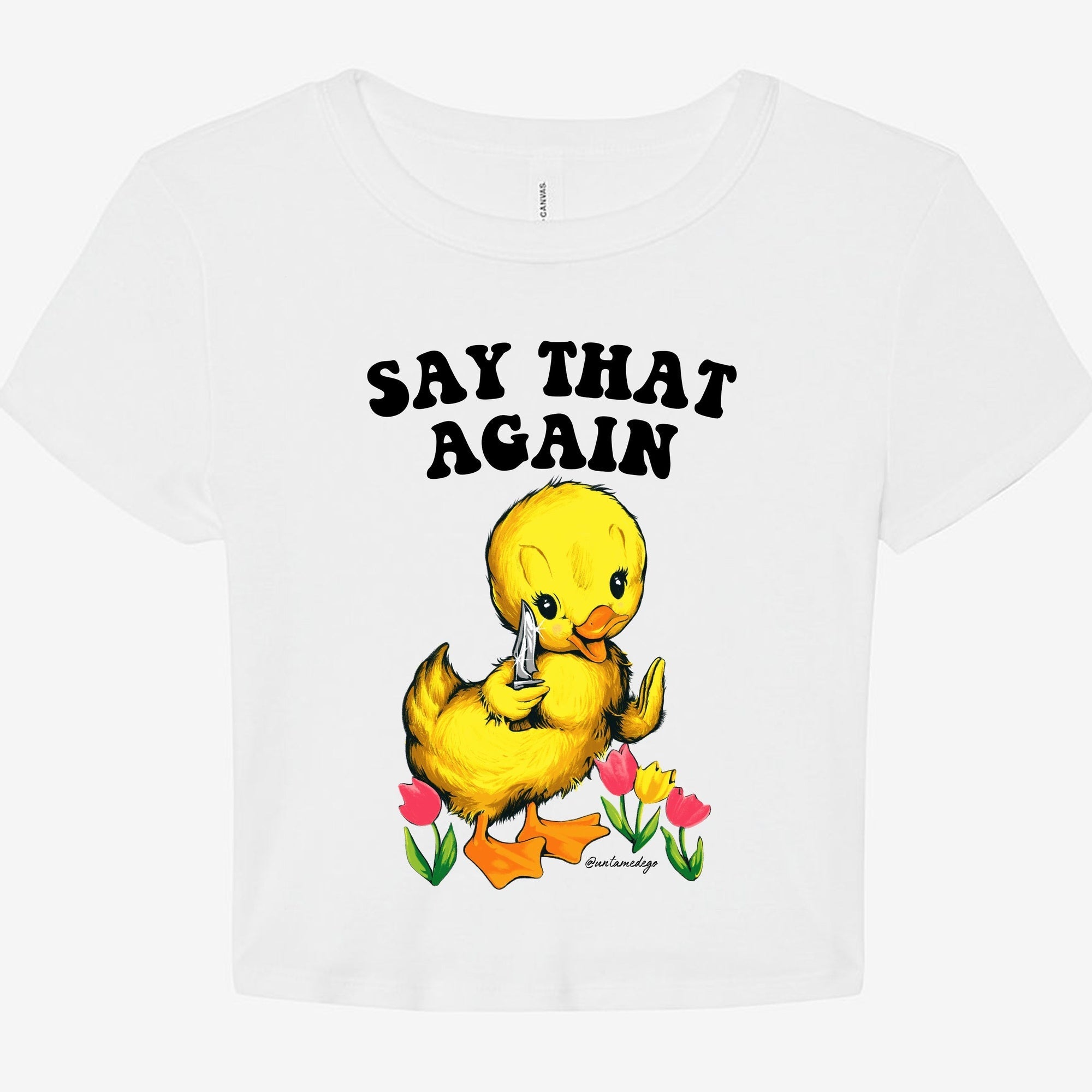 Say That Again Ducky Graphic Baby Tee - UntamedEgo LLC.
