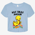 Say That Again Ducky Graphic Baby Tee - UntamedEgo LLC.