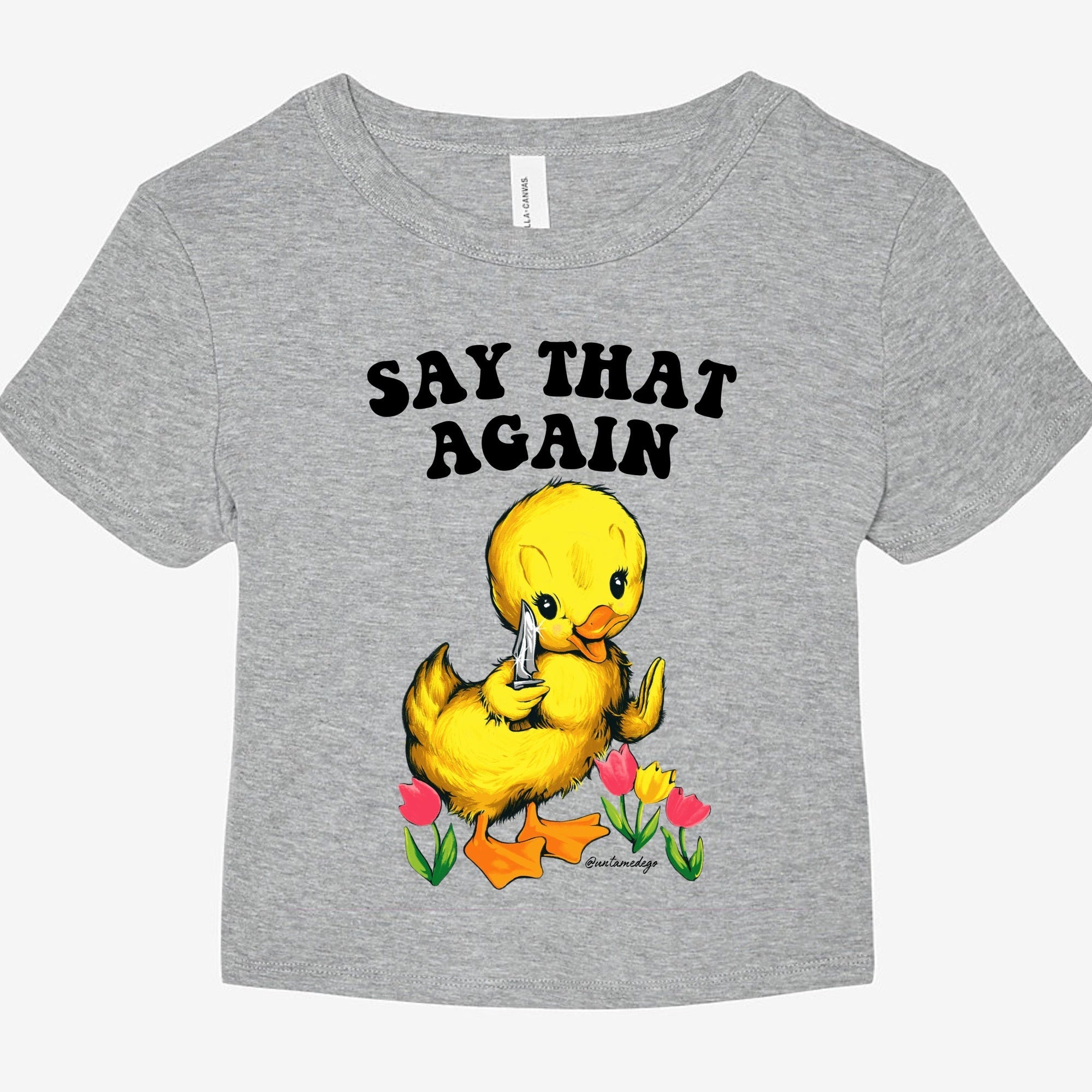 Say That Again Ducky Graphic Baby Tee - UntamedEgo LLC.