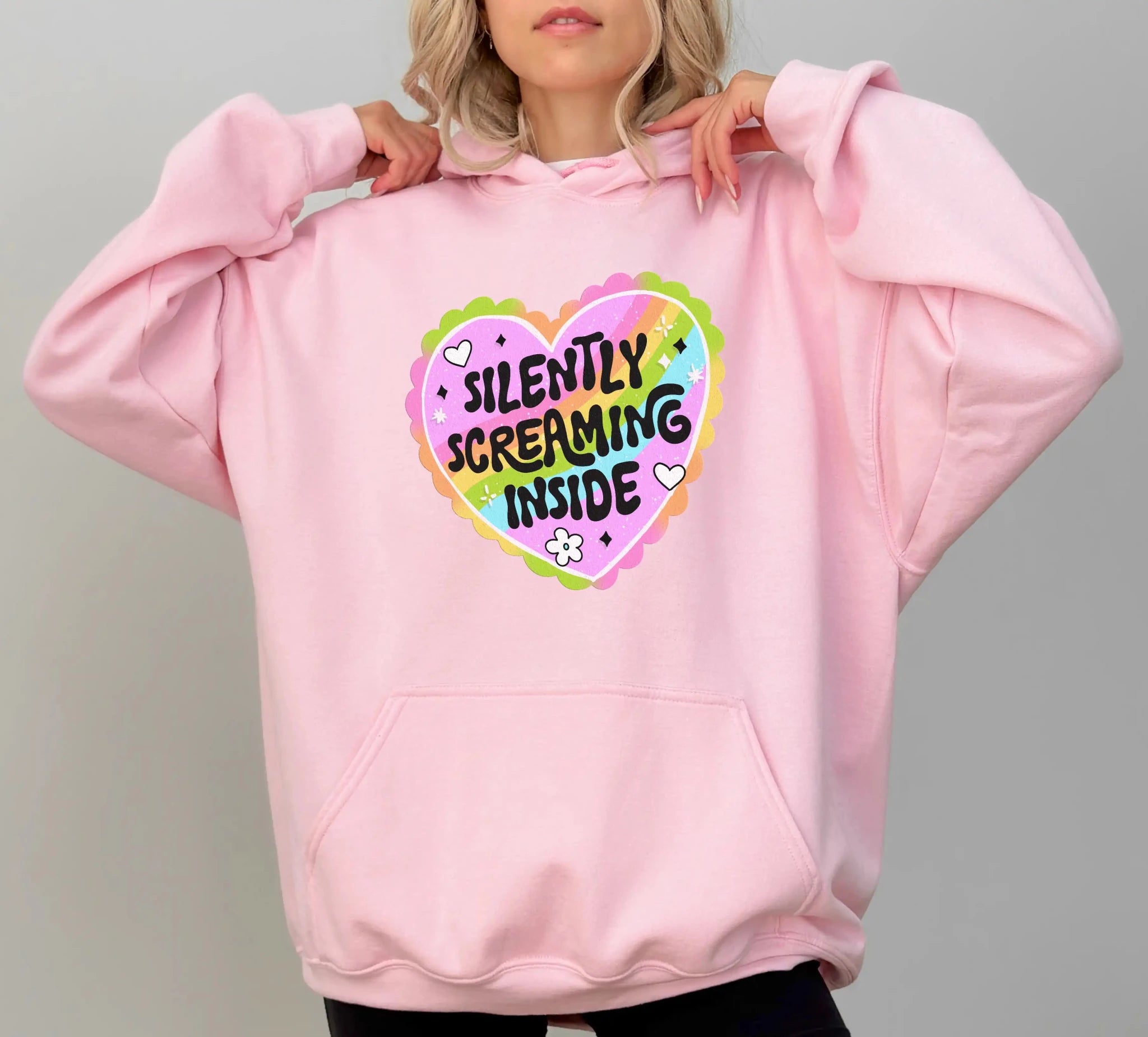 Silently Screaming Inside Hoodie - UntamedEgo LLC.