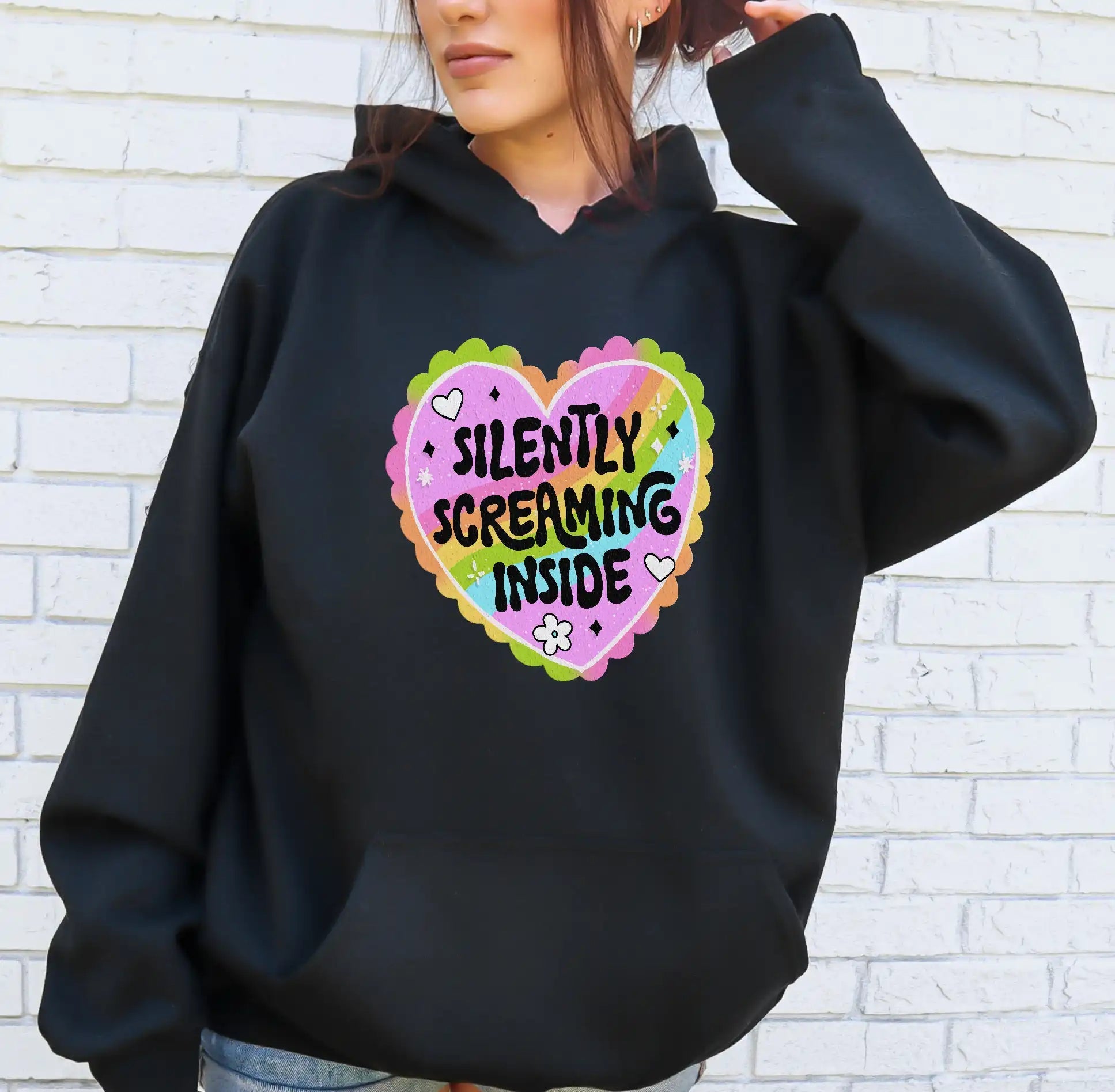 Silently Screaming Inside Hoodie - UntamedEgo LLC.