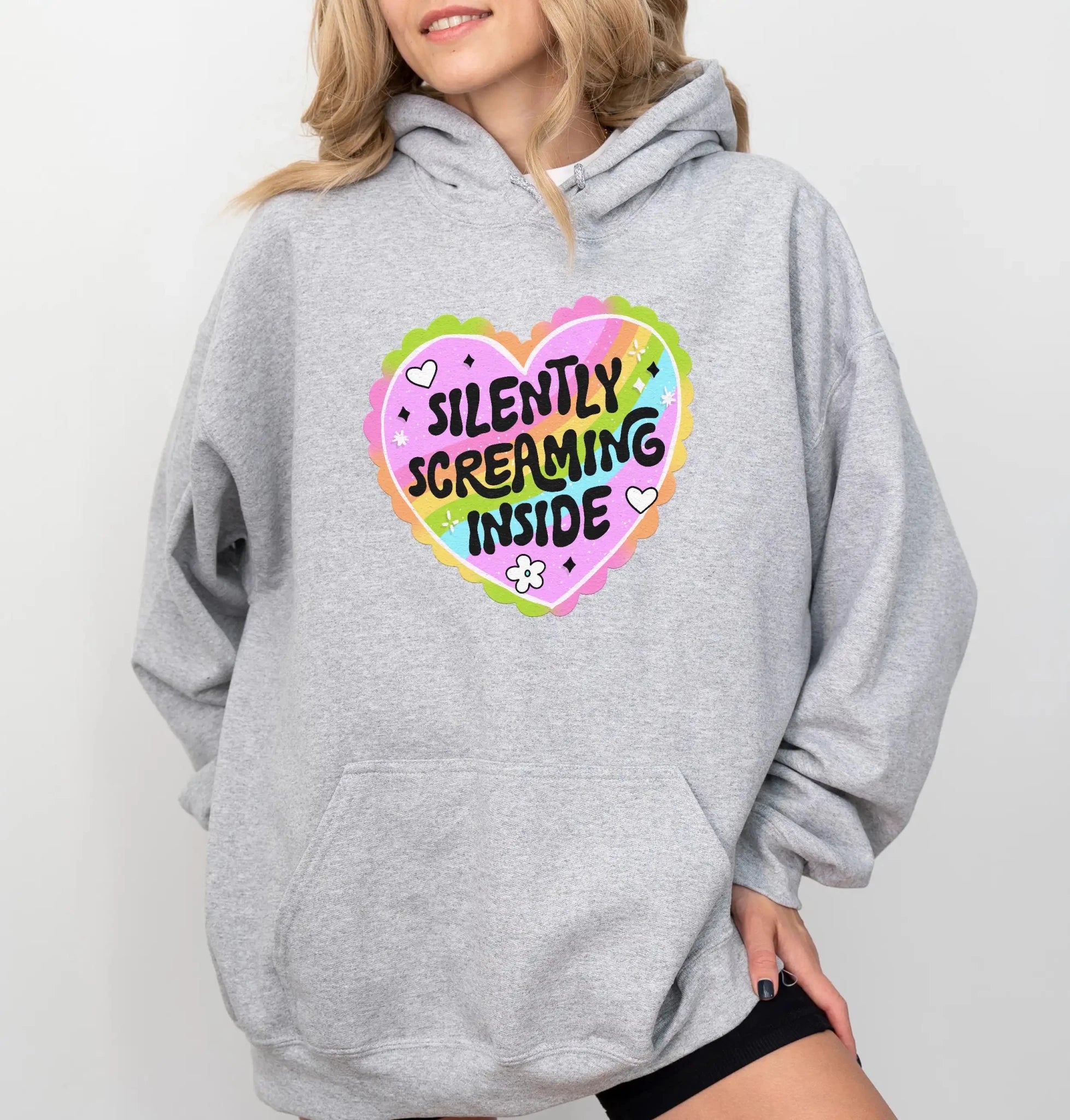 Silently Screaming Inside Hoodie - UntamedEgo LLC.