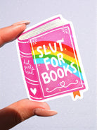 Slut For Books Sticker – Funny Bookish Glitter Vinyl Sticker - UntamedEgo LLC.