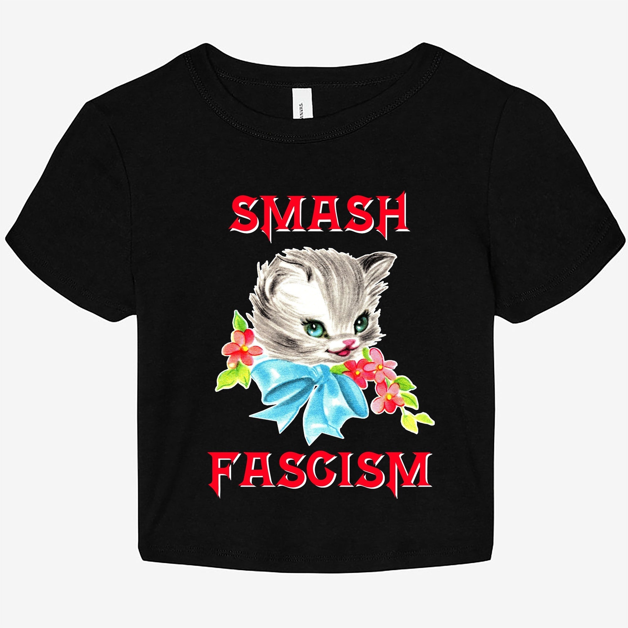 Smash Fascism Graphic Baby Tee - UntamedEgo LLC.