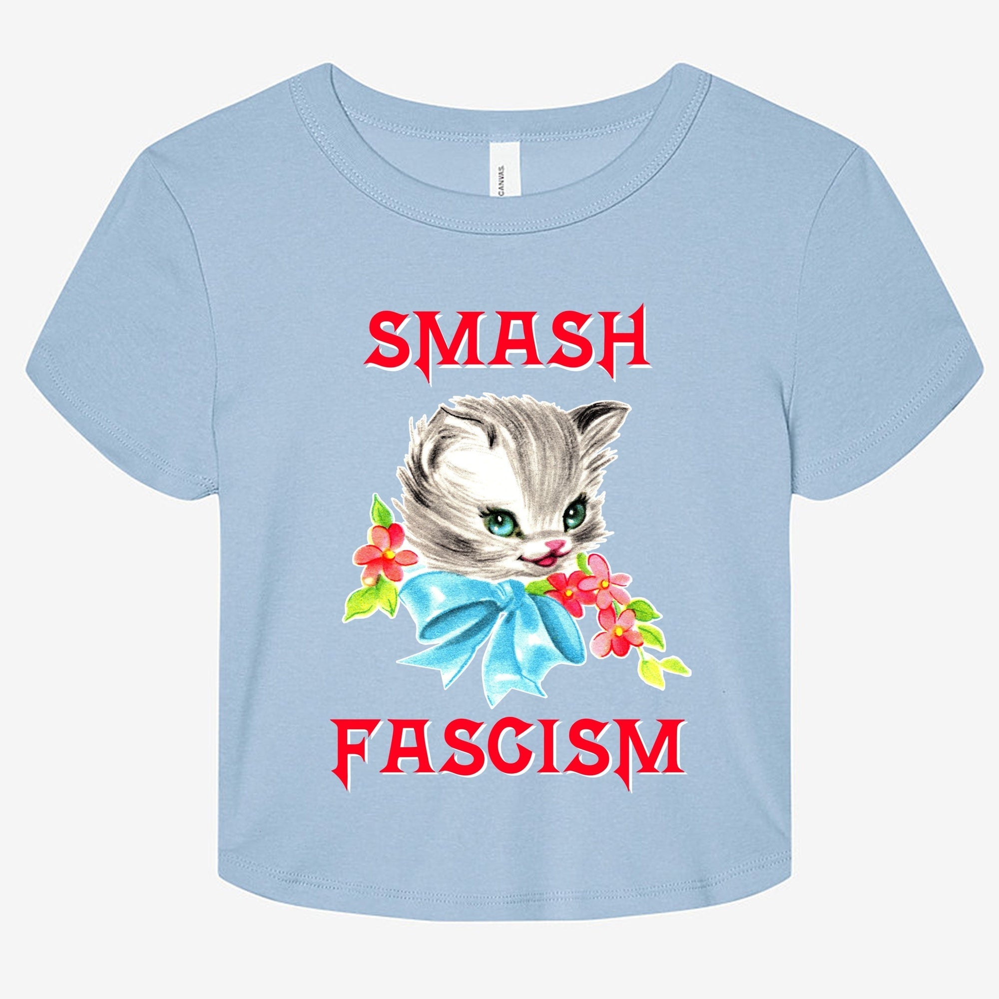 Smash Fascism Graphic Baby Tee - UntamedEgo LLC.