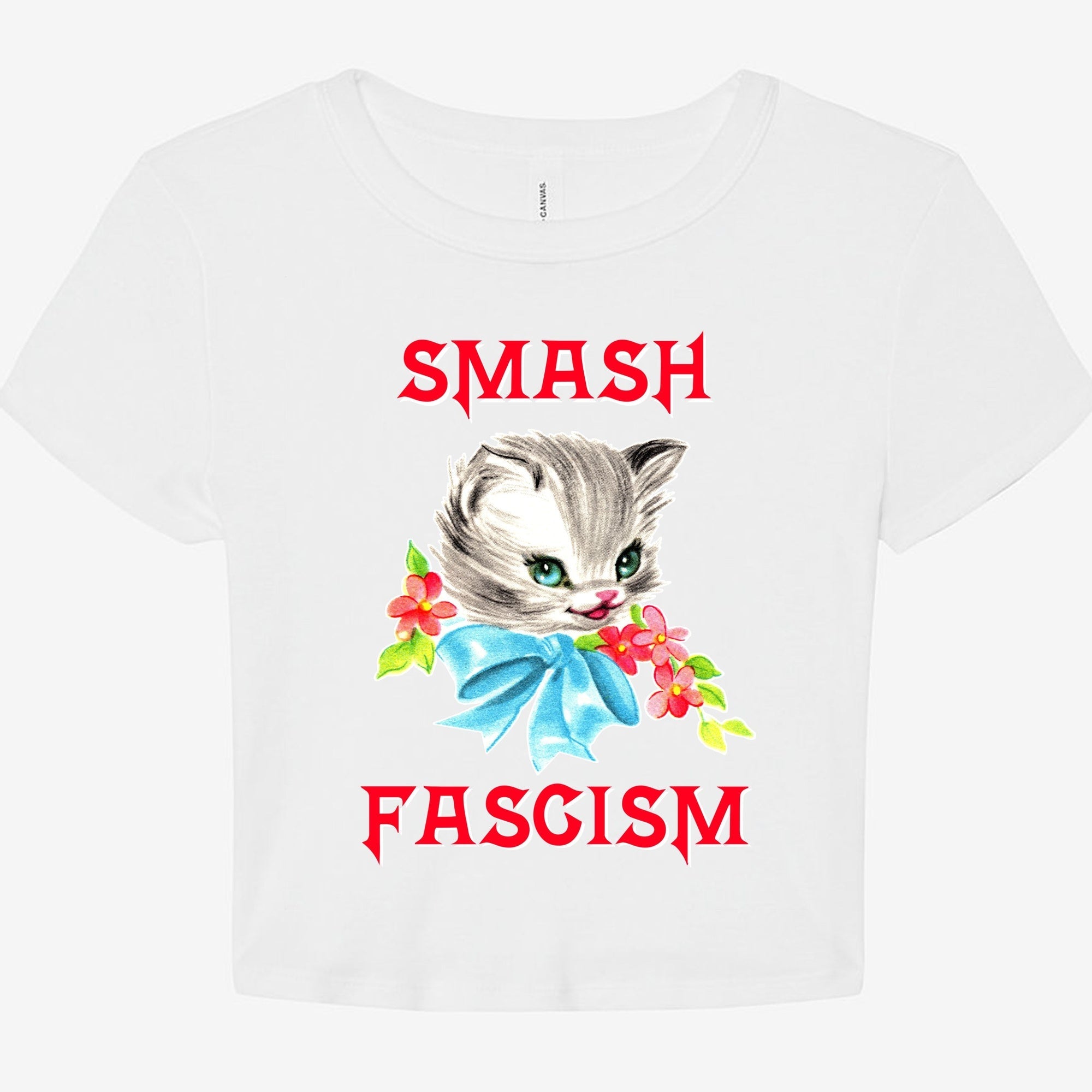 Smash Fascism Graphic Baby Tee - UntamedEgo LLC.