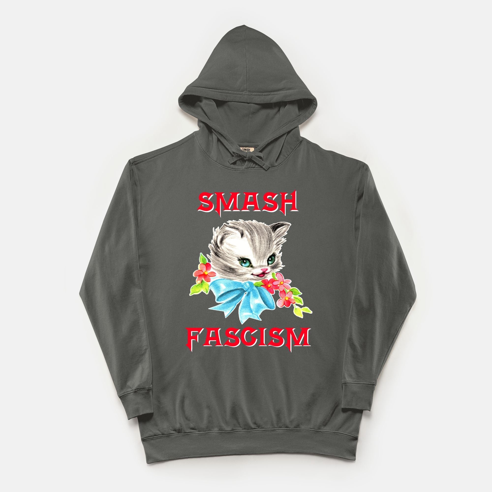 Smash Fascism Vintage Wash Hoodie - UntamedEgo LLC.