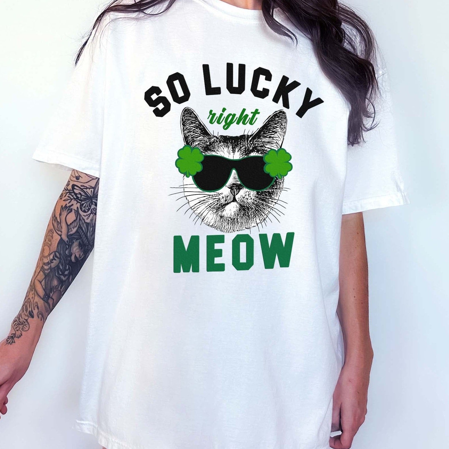 So Lucky Right Meow Saint Patrick's Day Tee