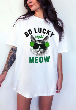 So Lucky Right Meow Saint Patrick's Day Tee