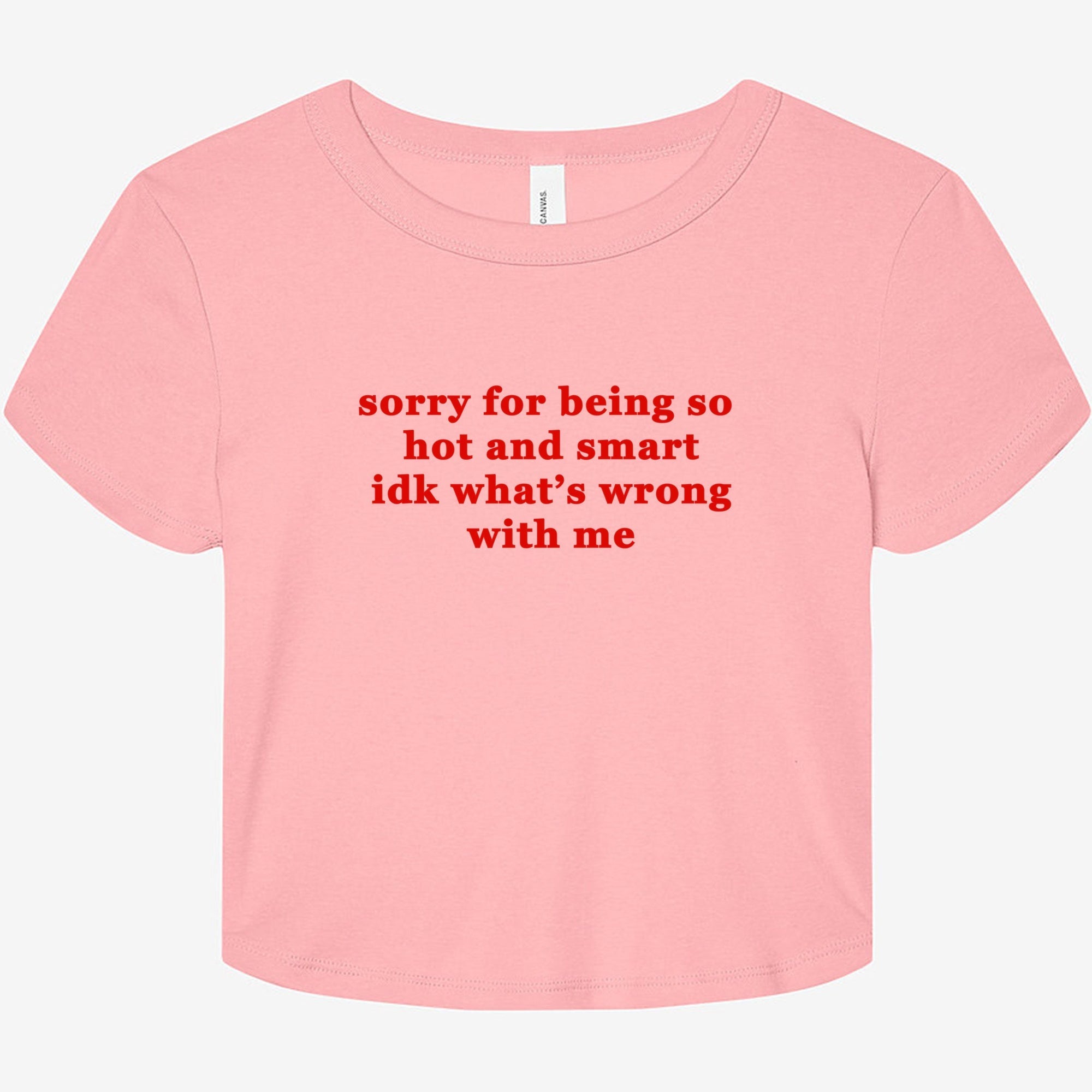 Sorry For Being So Hot and Smart Idk What's Wrong With Me Graphic Baby Tee - UntamedEgo LLC.