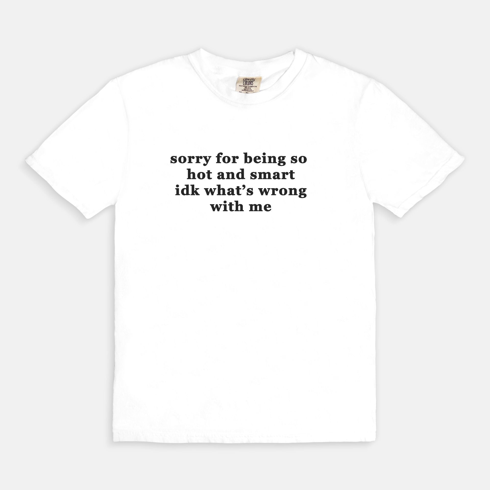 Sorry For Being So Hot And Smart Idk What's Wrong With Me Graphic Tee - UntamedEgo LLC.