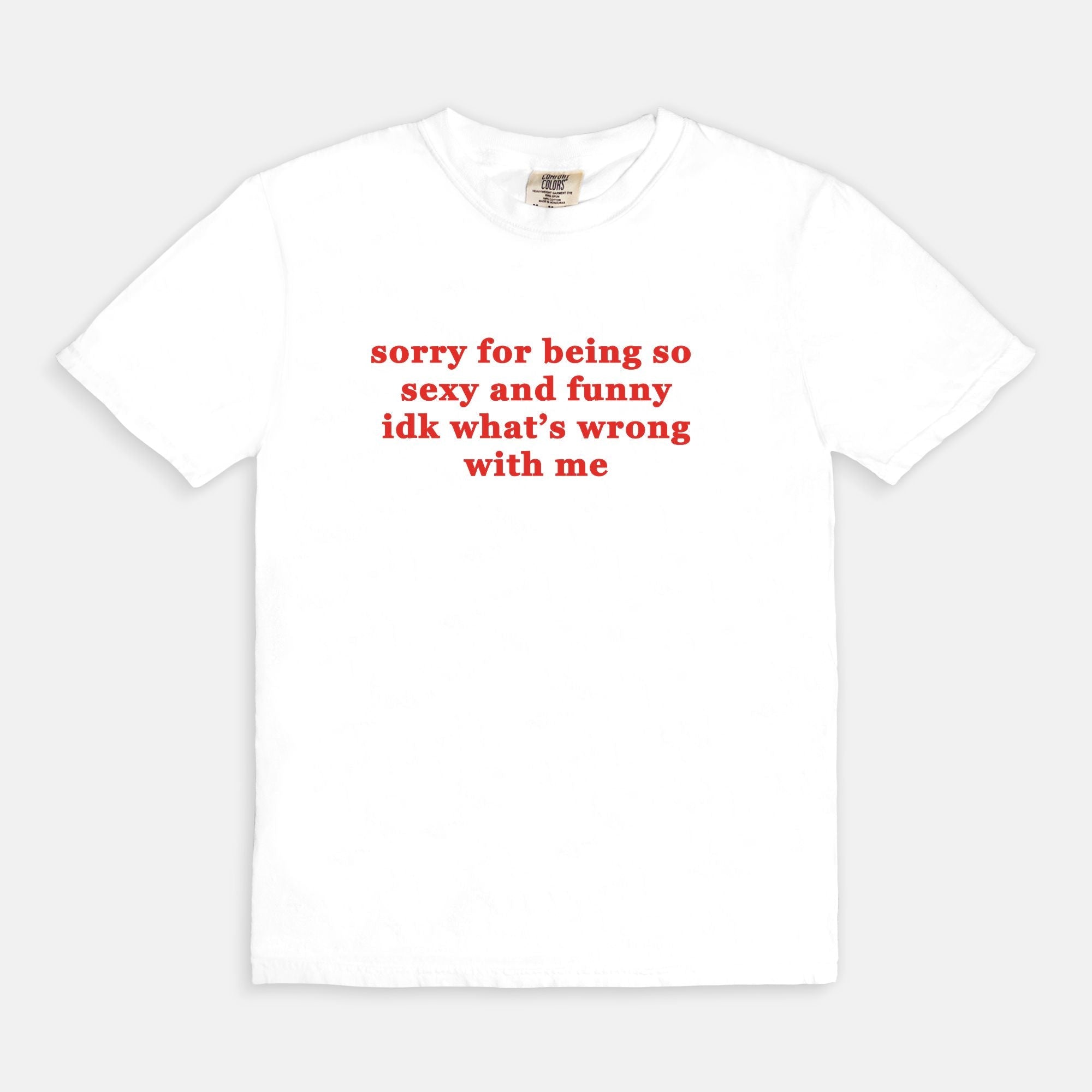 Sorry For Being So Sexy And Funny Idk What's wrong With Me Tee - UntamedEgo LLC.