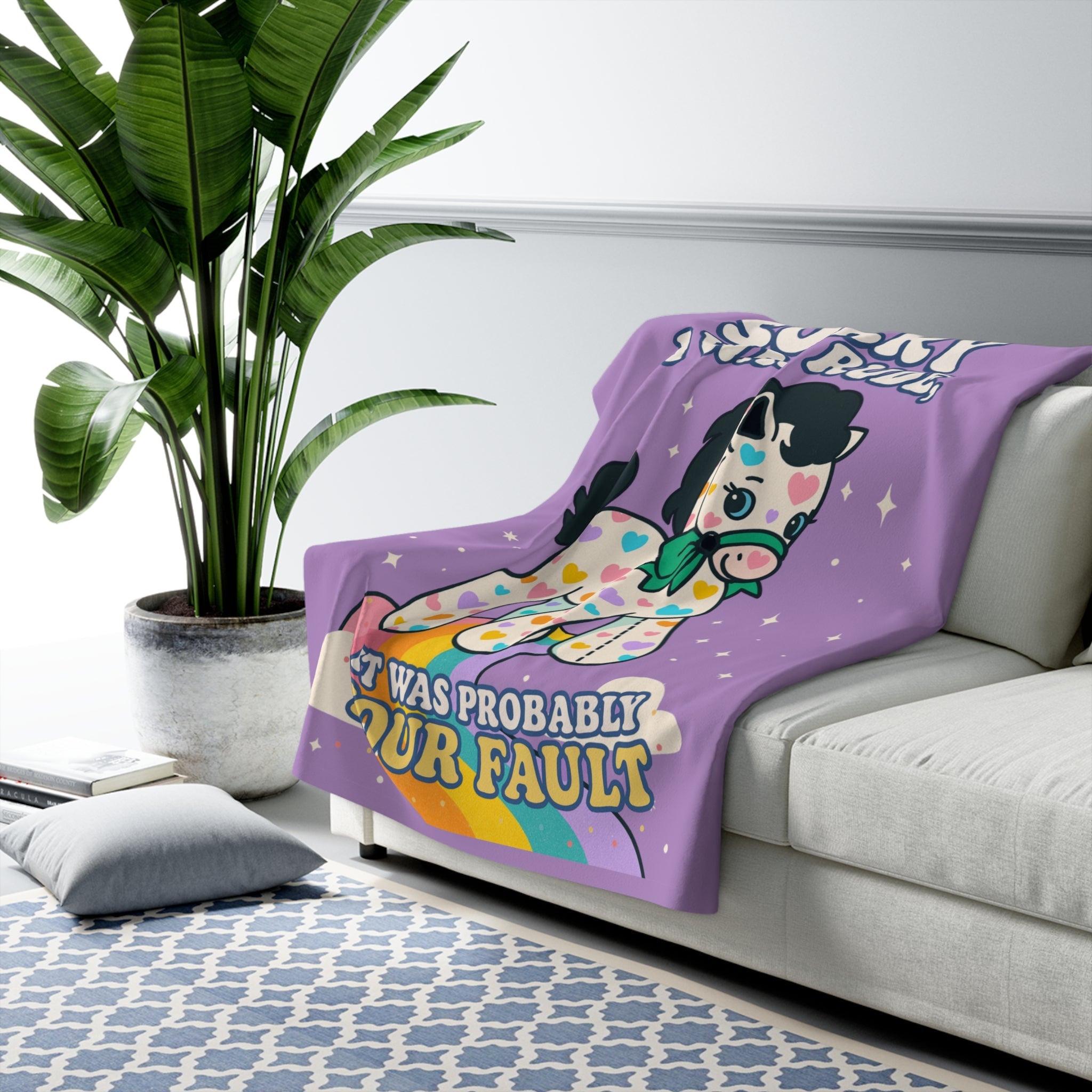 Sorry I Was Rude Sherpa Fleece Blanket - UntamedEgo LLC.