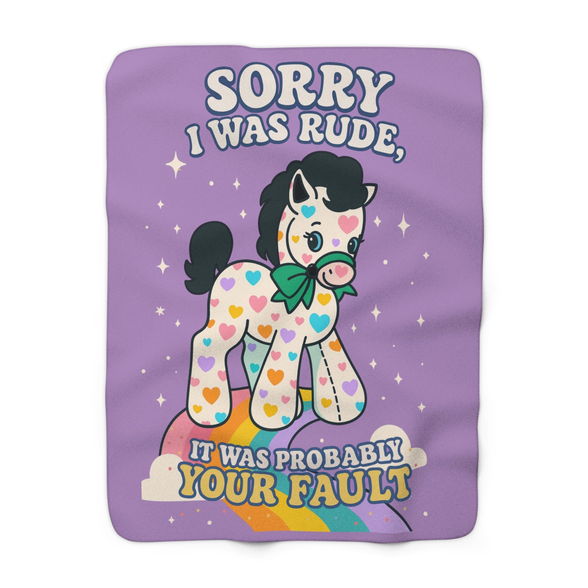 Sorry I Was Rude Sherpa Fleece Blanket - UntamedEgo LLC.