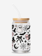 Spooky Girl Halloween Glass Can Tumbler - UntamedEgo LLC.