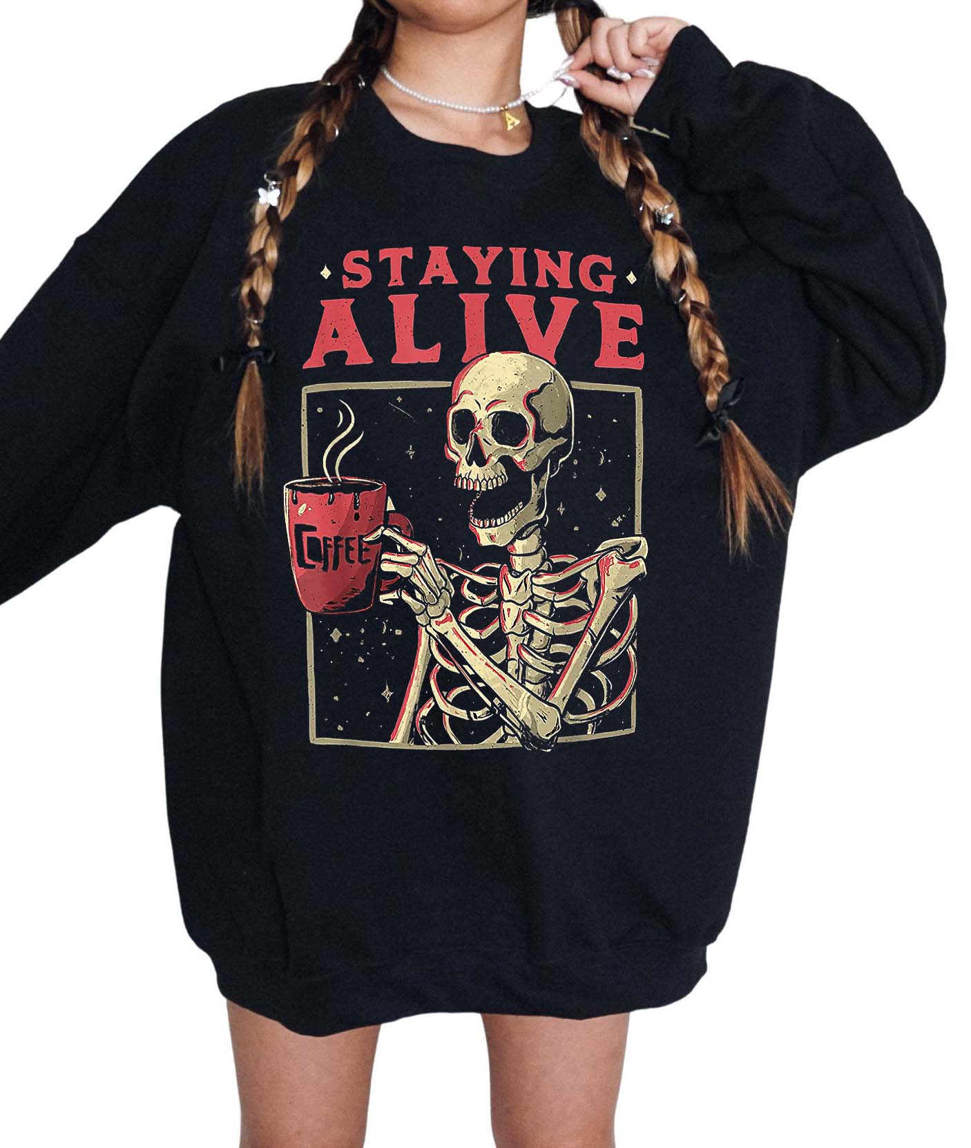 Staying Alive Soft Crew Sweatshirt - UntamedEgo LLC.