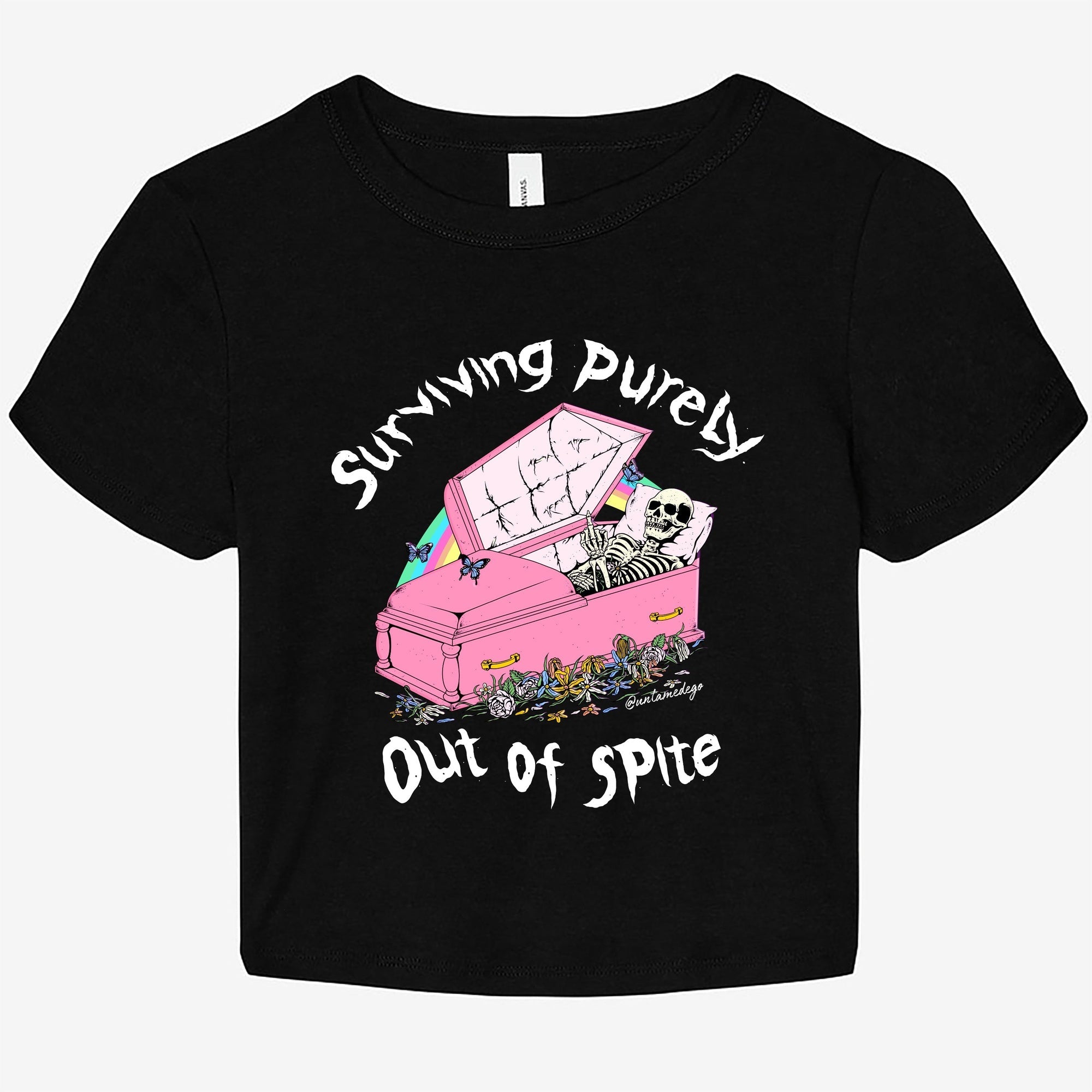 Surviving Purely Out Of Spite Graphic Baby Tee - UntamedEgo LLC.