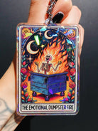 The Emotional Dumpster Fire Holographic Keychain - UntamedEgo LLC.