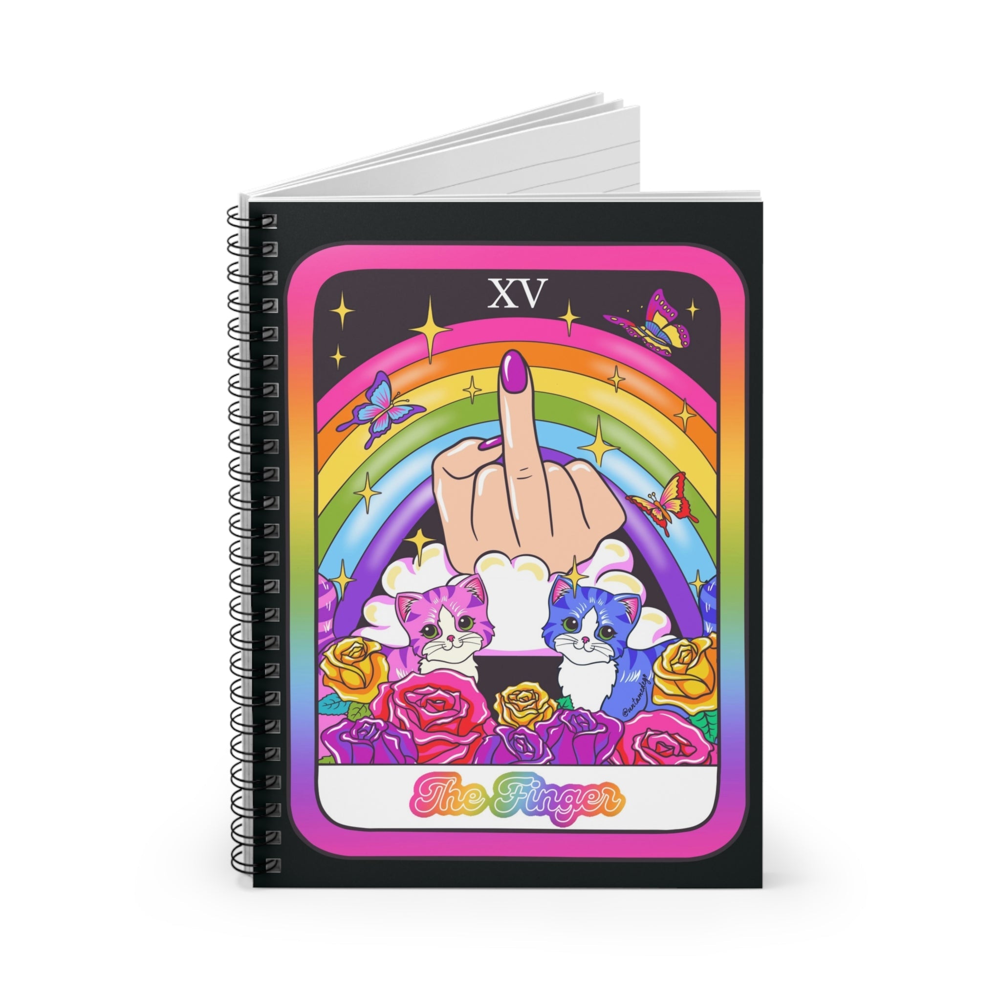 The Finger Tarot Notebook – Funny Rainbow Spiral Journal - UntamedEgo LLC.