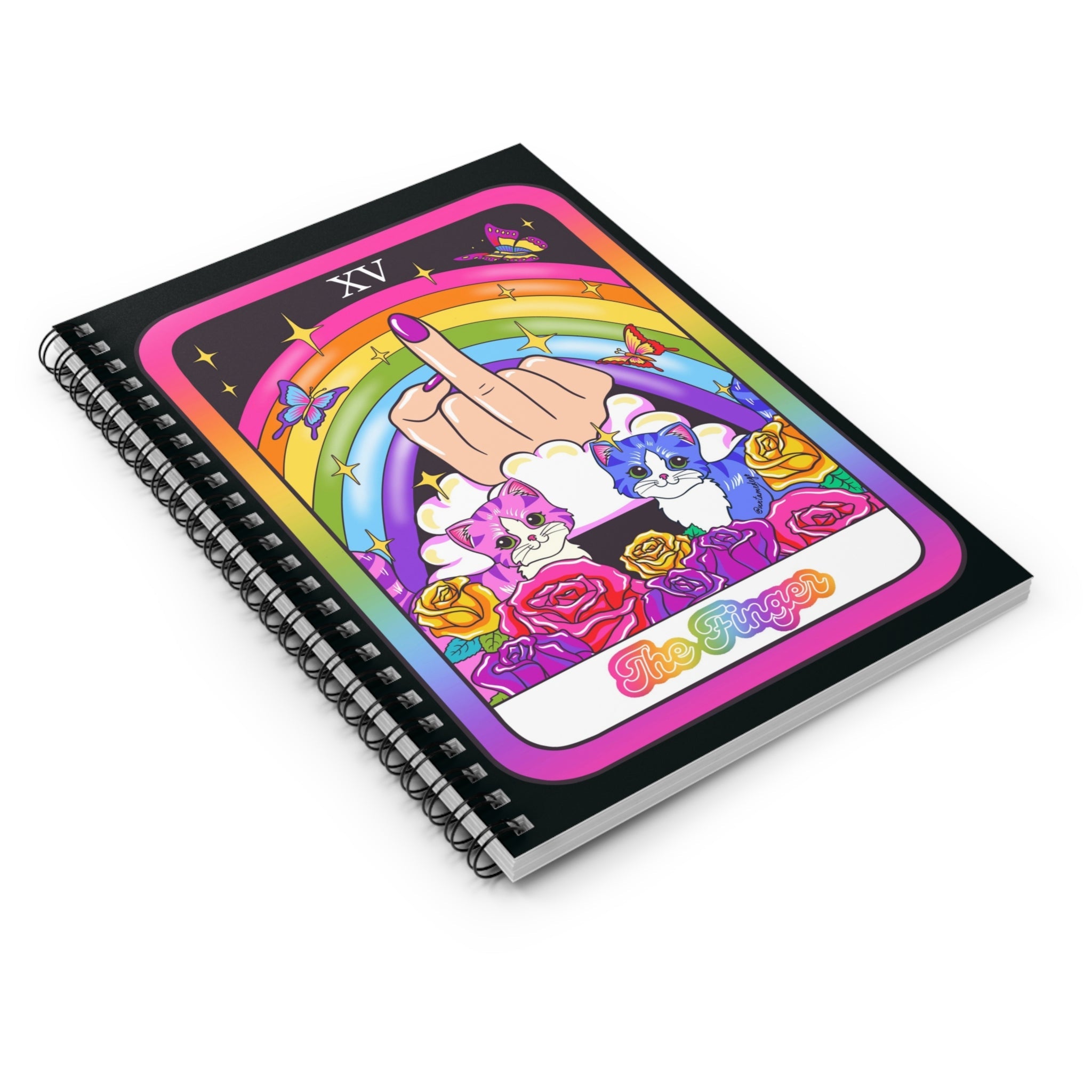 The Finger Tarot Notebook – Funny Rainbow Spiral Journal - UntamedEgo LLC.
