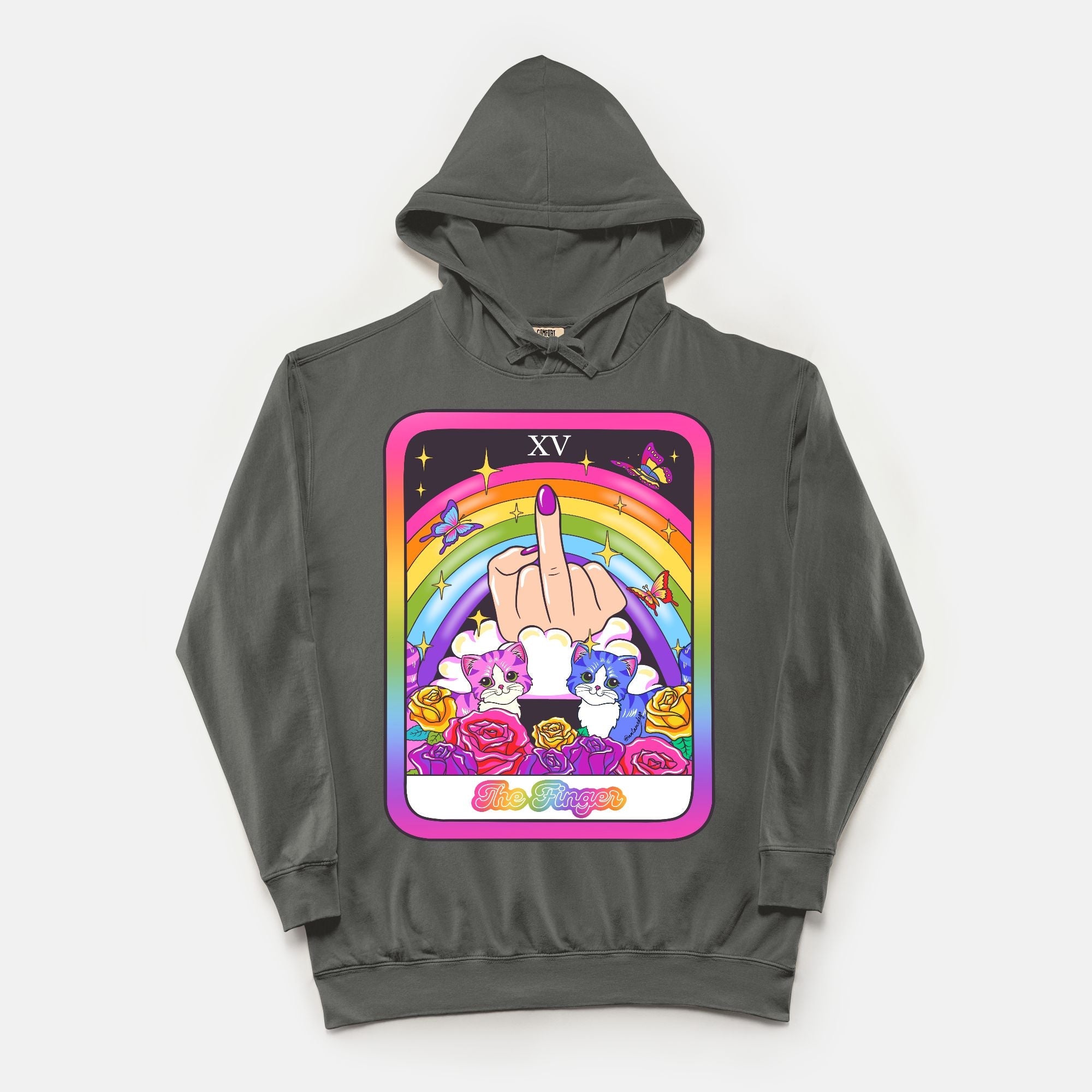 The Finger Tarot Vintage Hoodie - UntamedEgo LLC.
