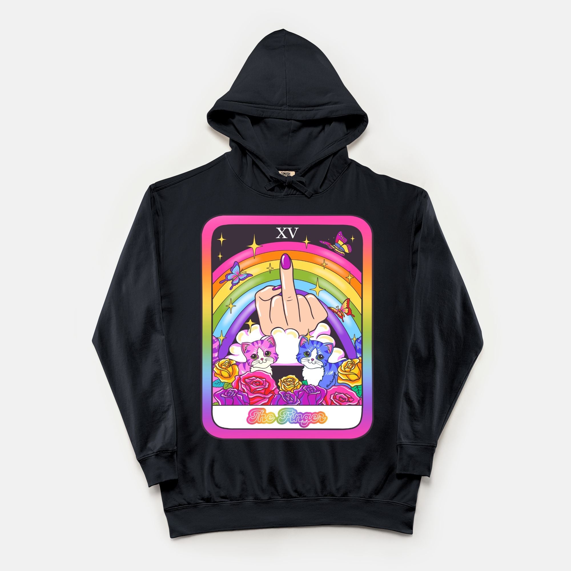 The Finger Tarot Vintage Hoodie - UntamedEgo LLC.