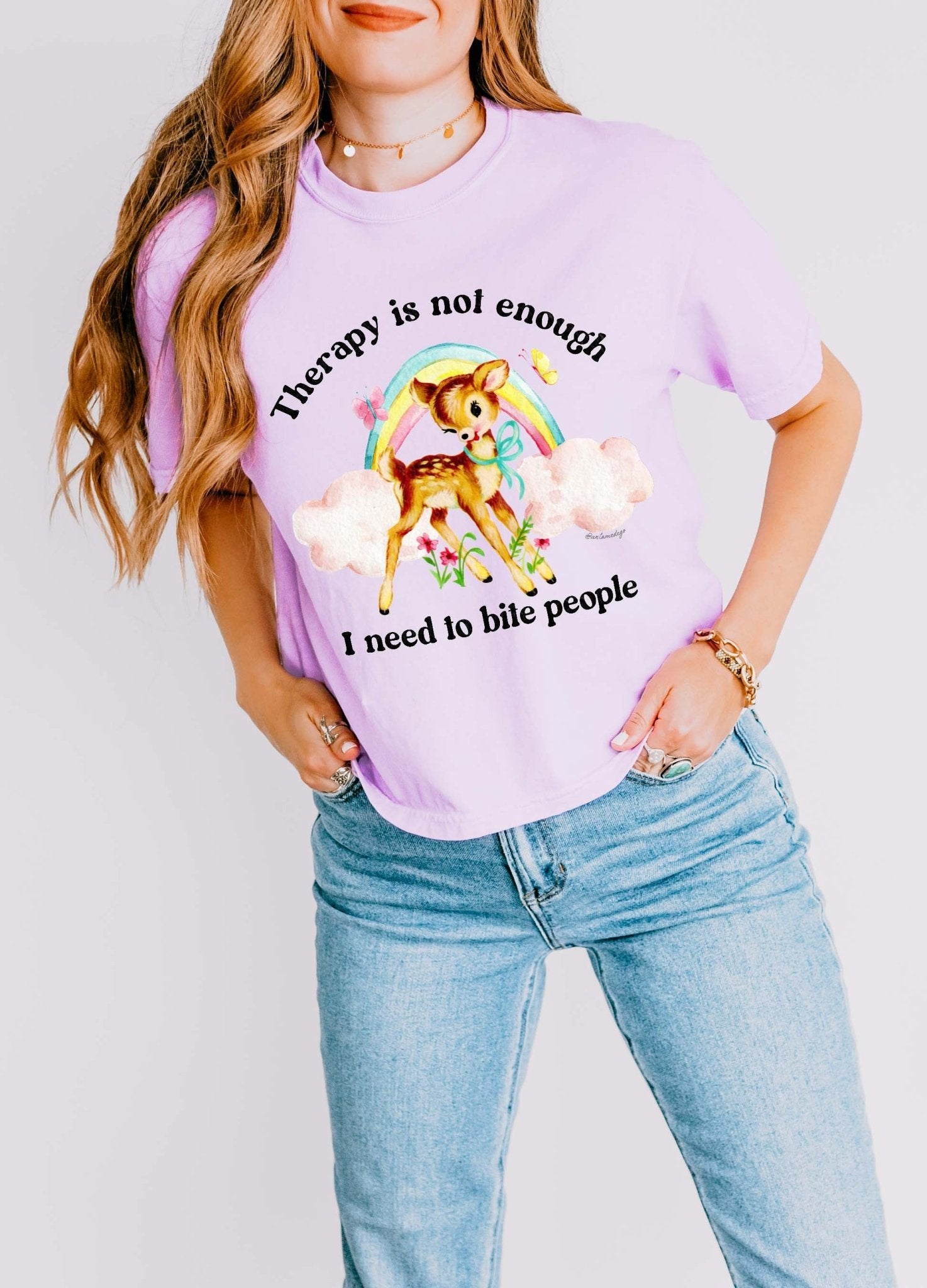 Therapy Is Not Enough I Need To Bite People Boxy Women's Tee - UntamedEgo LLC.