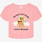 Therapy Is Not Enough I Need To Bite People Graphic Baby Tee - UntamedEgo LLC.