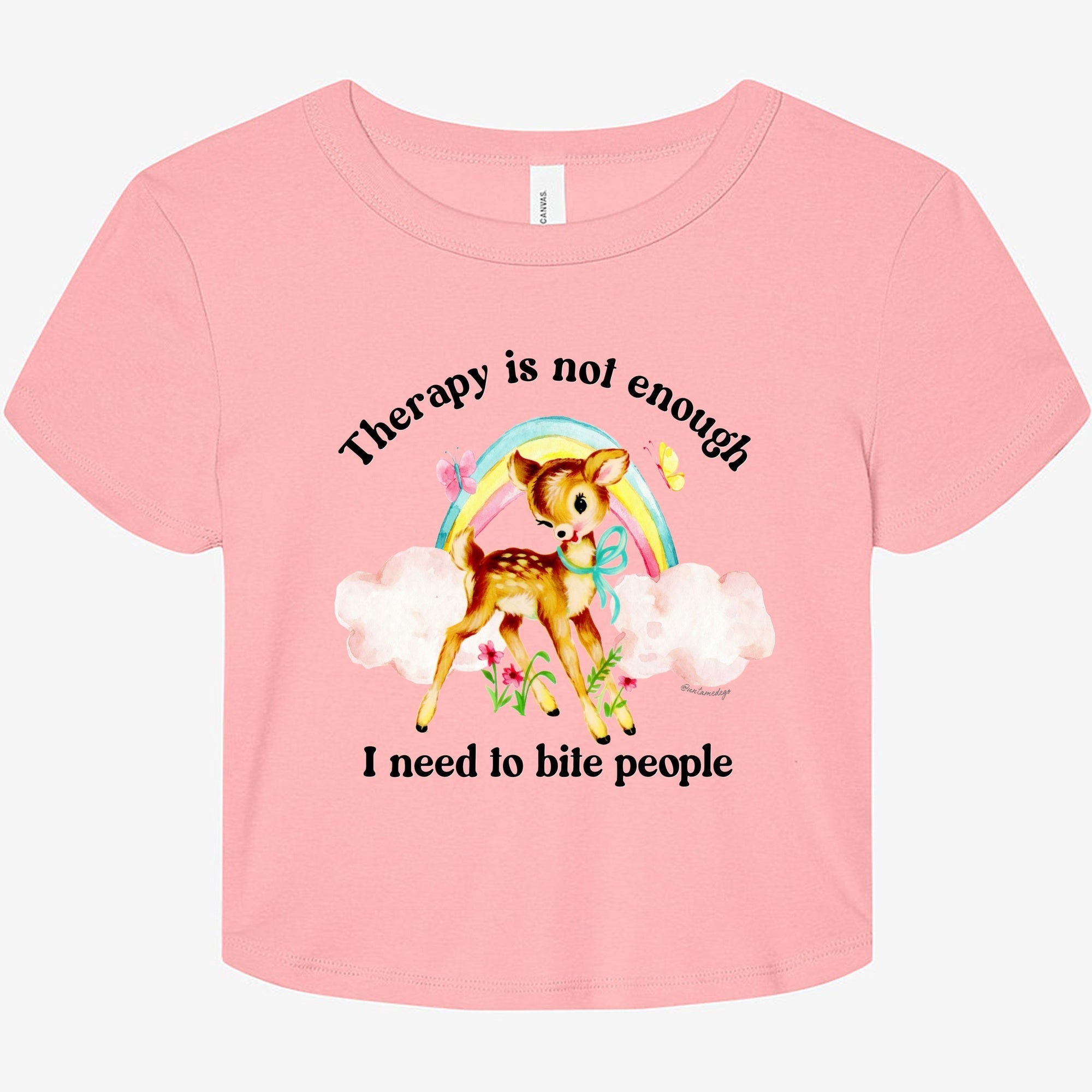 Therapy Is Not Enough I Need To Bite People Graphic Baby Tee - UntamedEgo LLC.