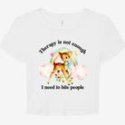 Therapy Is Not Enough I Need To Bite People Graphic Baby Tee - UntamedEgo LLC.