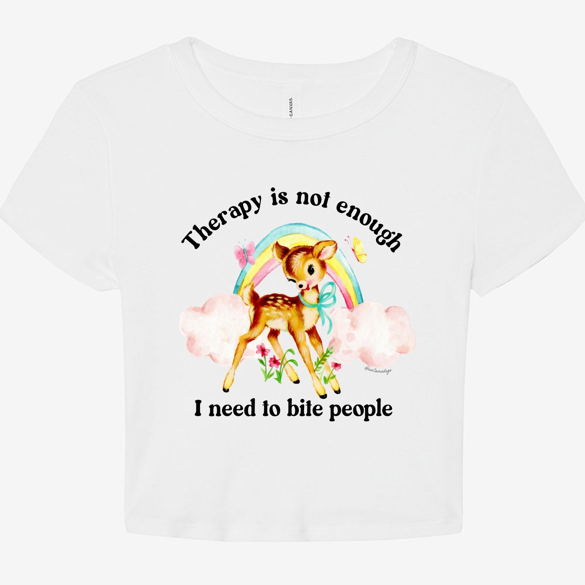 Therapy Is Not Enough I Need To Bite People Graphic Baby Tee - UntamedEgo LLC.