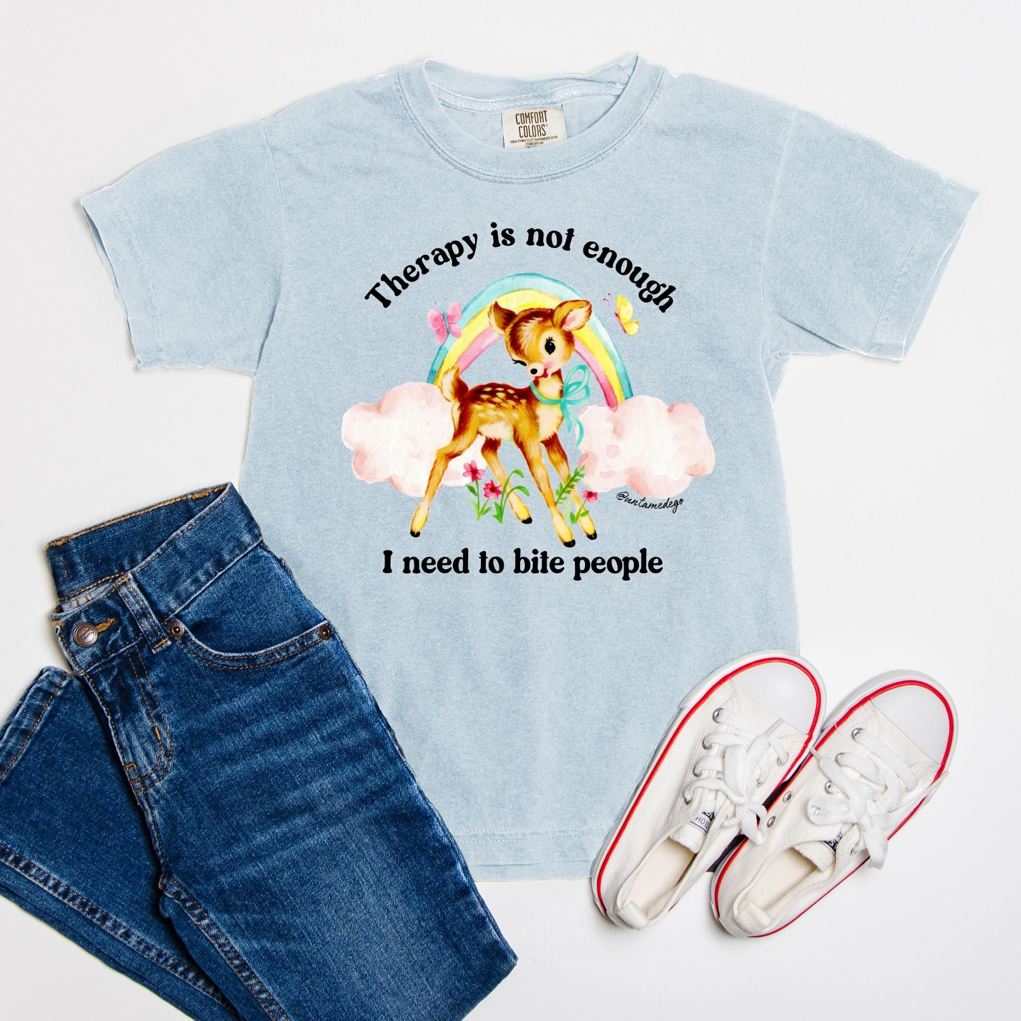 Therapy Is Not Enough I Need To Bite People Youth Tee - UntamedEgo LLC.