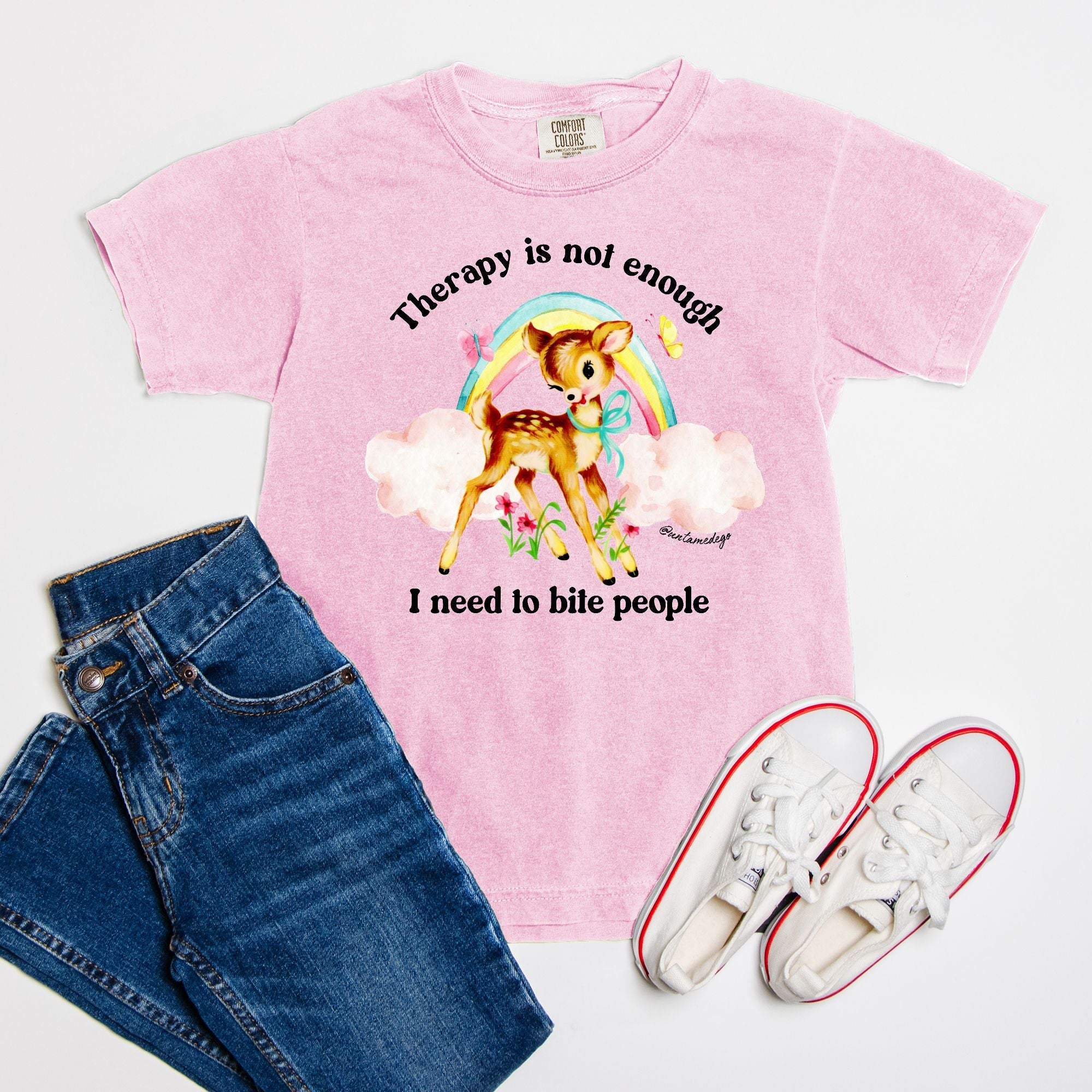 Therapy Is Not Enough I Need To Bite People Youth Tee - UntamedEgo LLC.