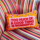 Too Much Needlepoint Pillow - UntamedEgo LLC.