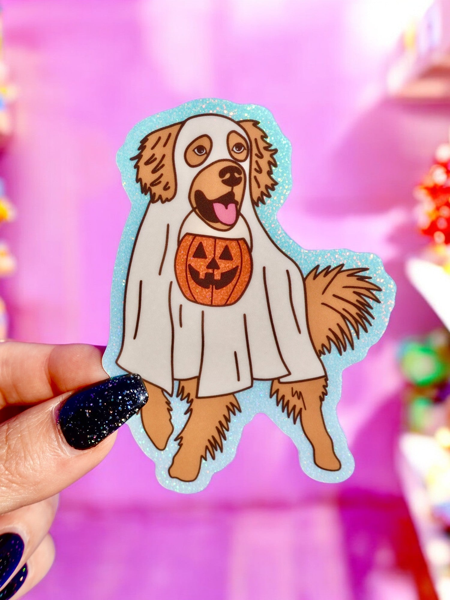 Trick Or Treat Puppy Halloween Sticker - UntamedEgo LLC.