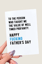 Well Timed Profanity Father's Day Card - UntamedEgo LLC.