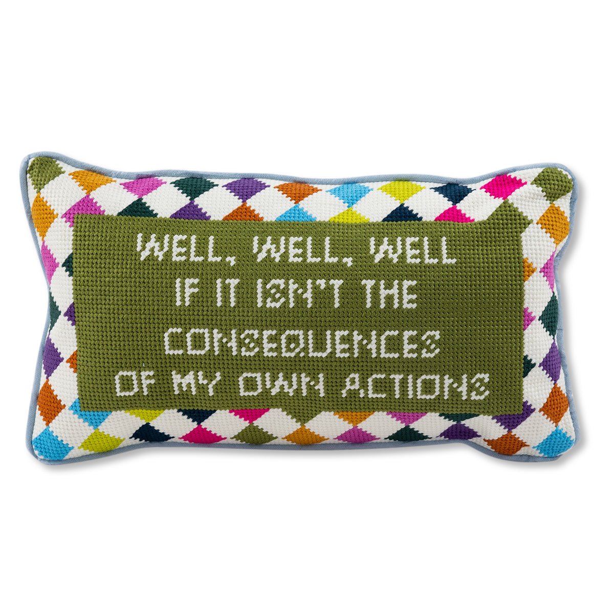 Well Well Well Needlepoint Pillow - UntamedEgo LLC.