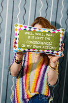 Well Well Well Needlepoint Pillow - UntamedEgo LLC.