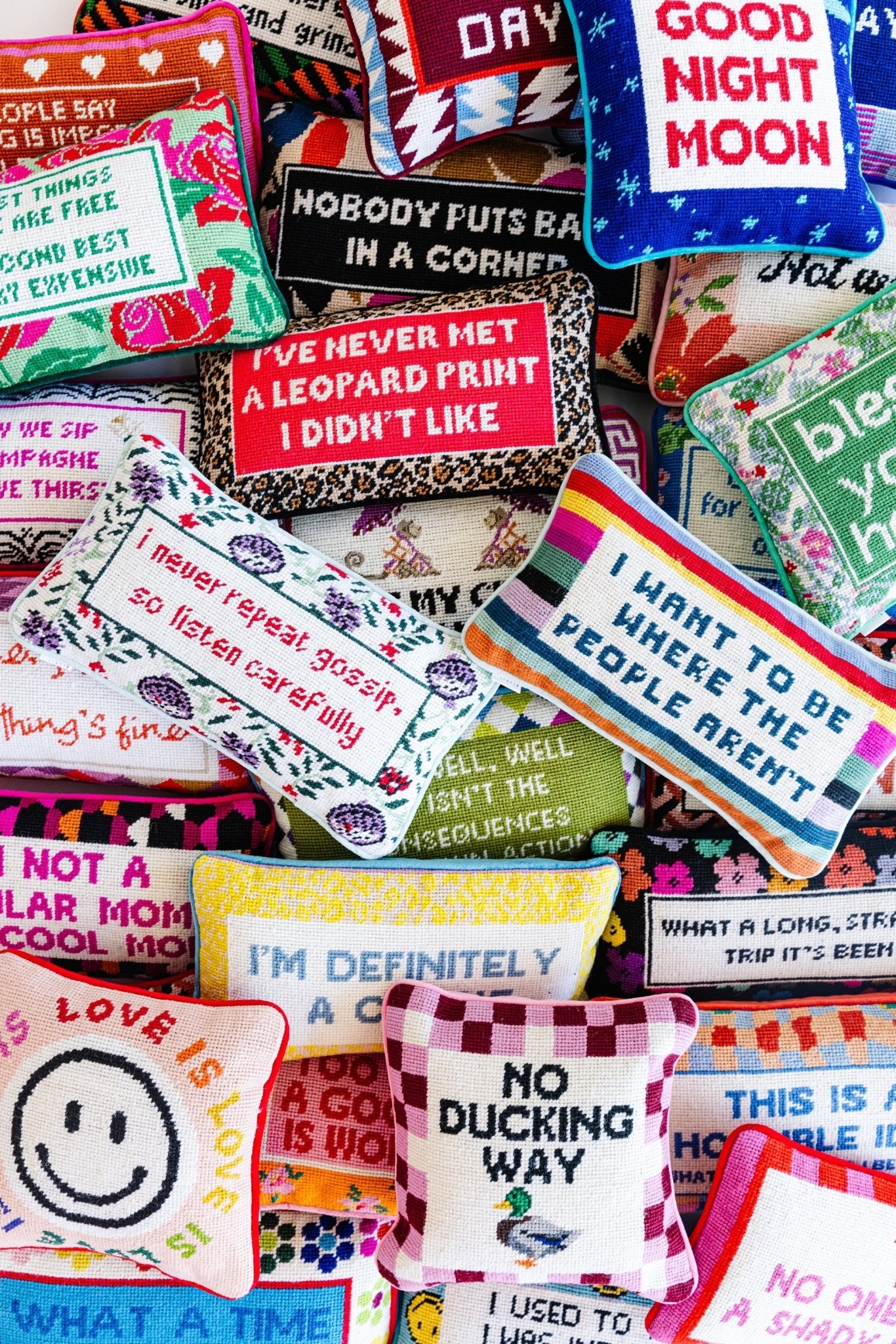 Where the People Aren't Needlepoint Pillow - UntamedEgo LLC.