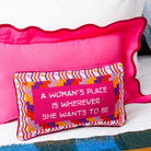 Wherever She Wants Needlepoint Pillow - UntamedEgo LLC.