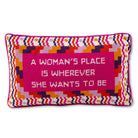 Wherever She Wants Needlepoint Pillow - UntamedEgo LLC.