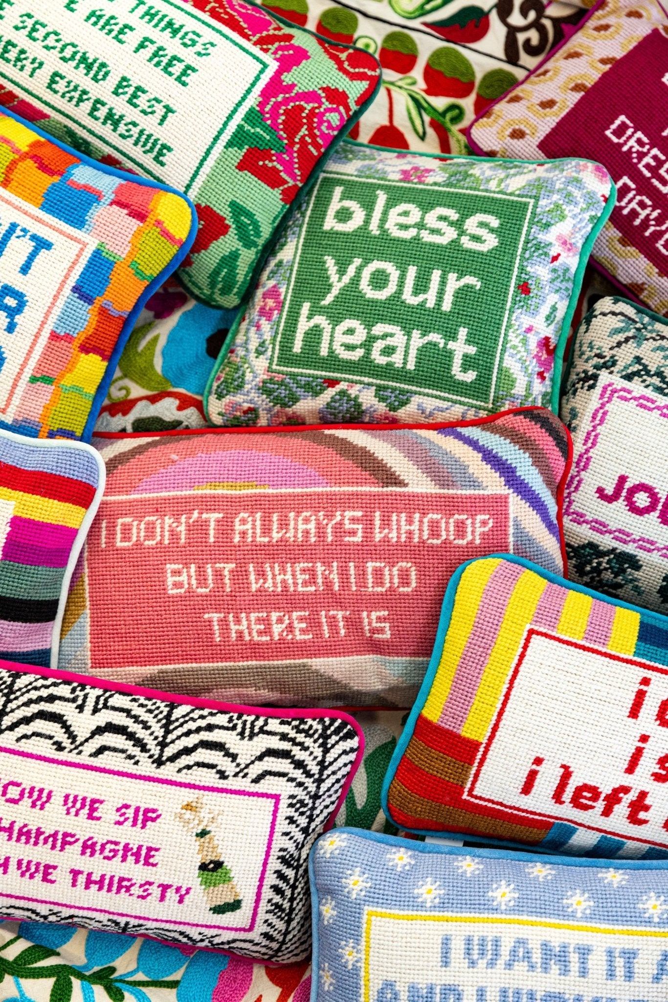 Whoop There It Is Needlepoint Pillow - UntamedEgo LLC.