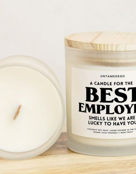 A Candle for The Best Employee Frosted Glass Jar Candle - UntamedEgo LLC.