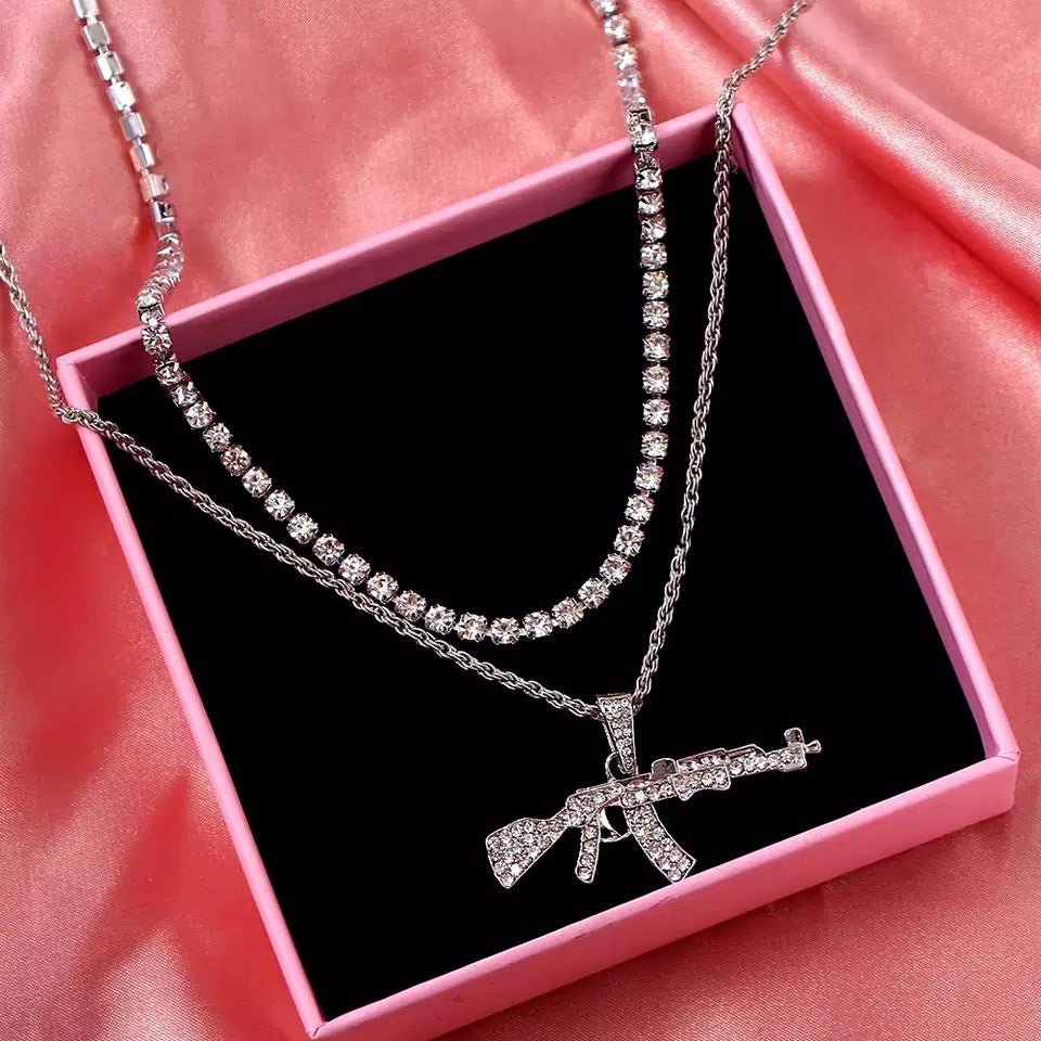AK47 Diamond Layered Necklace - UntamedEgo LLC.